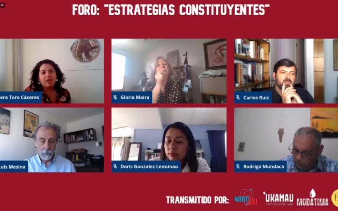 Organizaciones sociales analizan estrategias constitucionales de cara al plebiscito del domingo